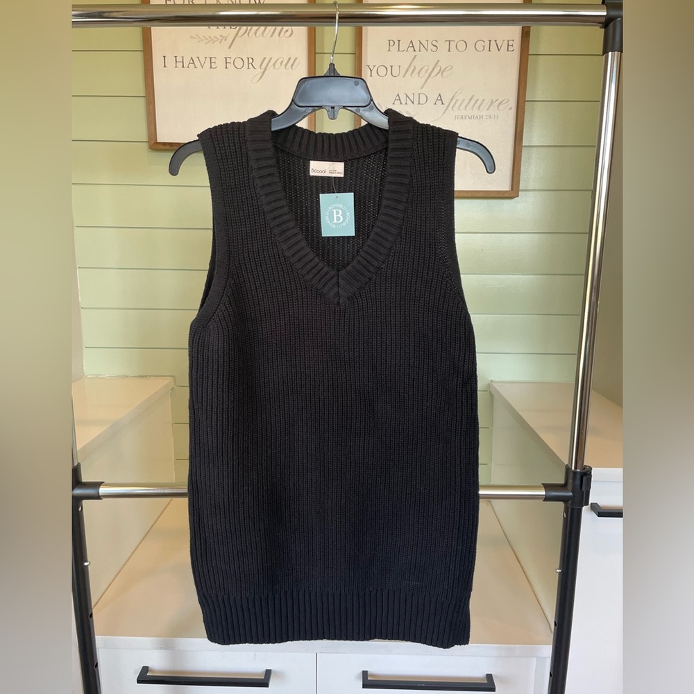 Black Knit Sweater Dress. New with tags.